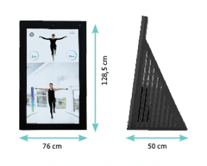 Die Pixformance Station 2.0 ist 76 cm breit, 50 cm tief und 128,5 cm hoch.